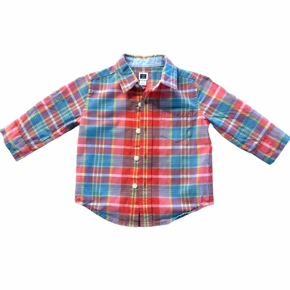 JANIE AND JACK - INFANT BOYS PLAID SHIRT